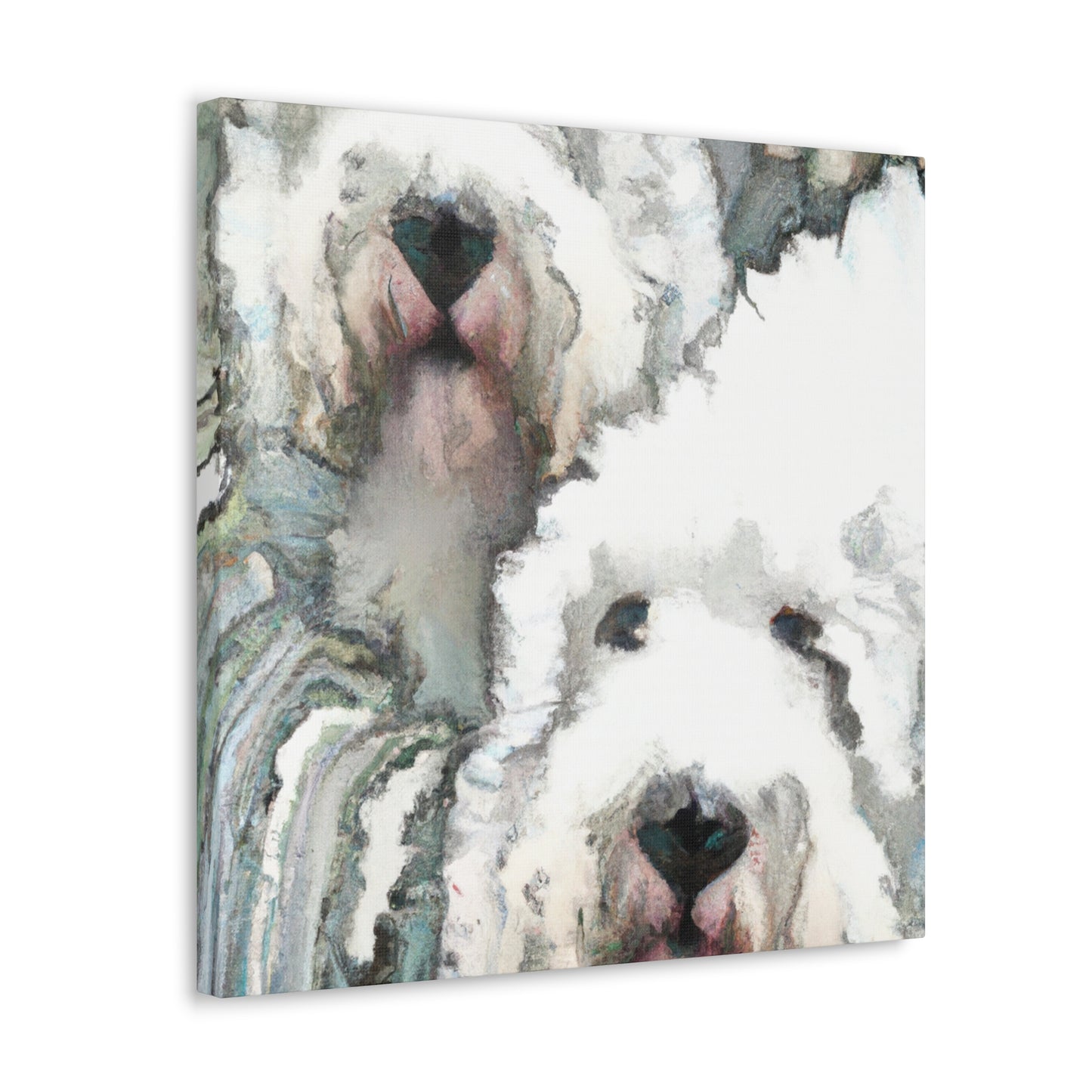 "Old English Sheepdog Dreaming" - Canvas