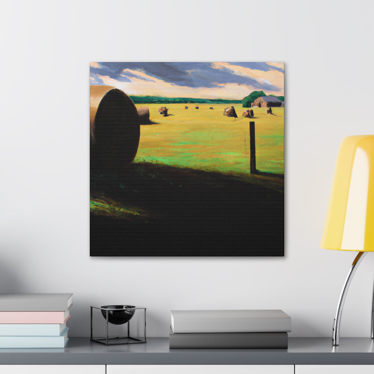 "Hayfield Realism Sunrise" - Canvas