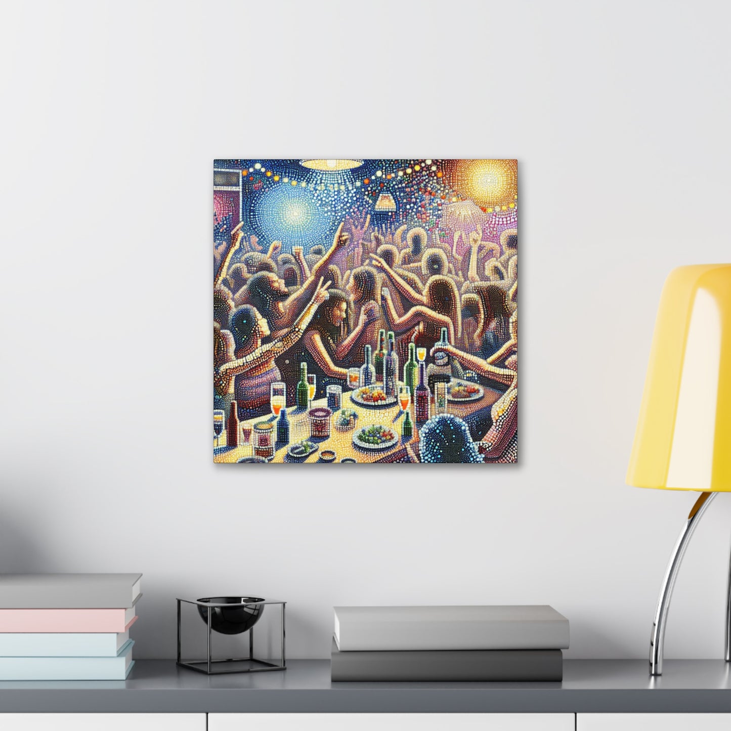 Whirling Revelry in Dots - Canvas