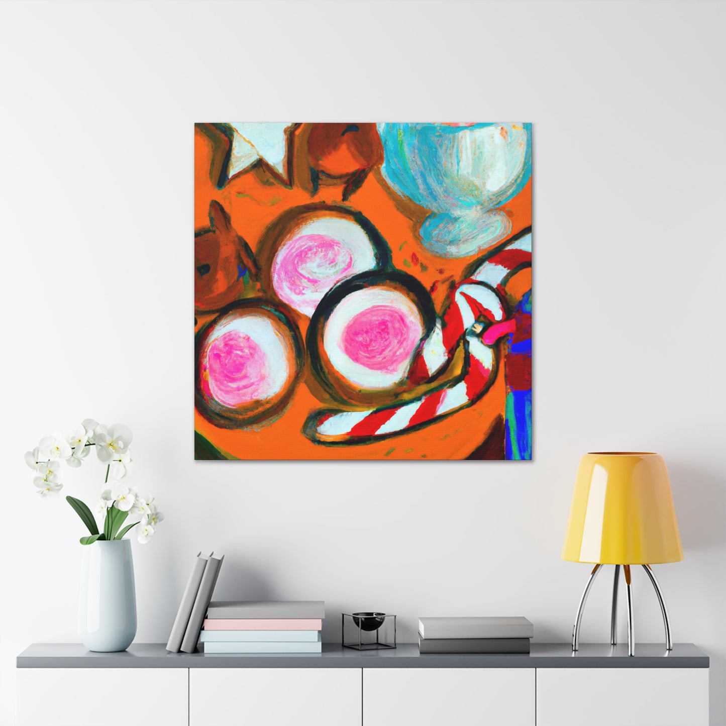 "Milk and Cookies Abstraction" - Canvas