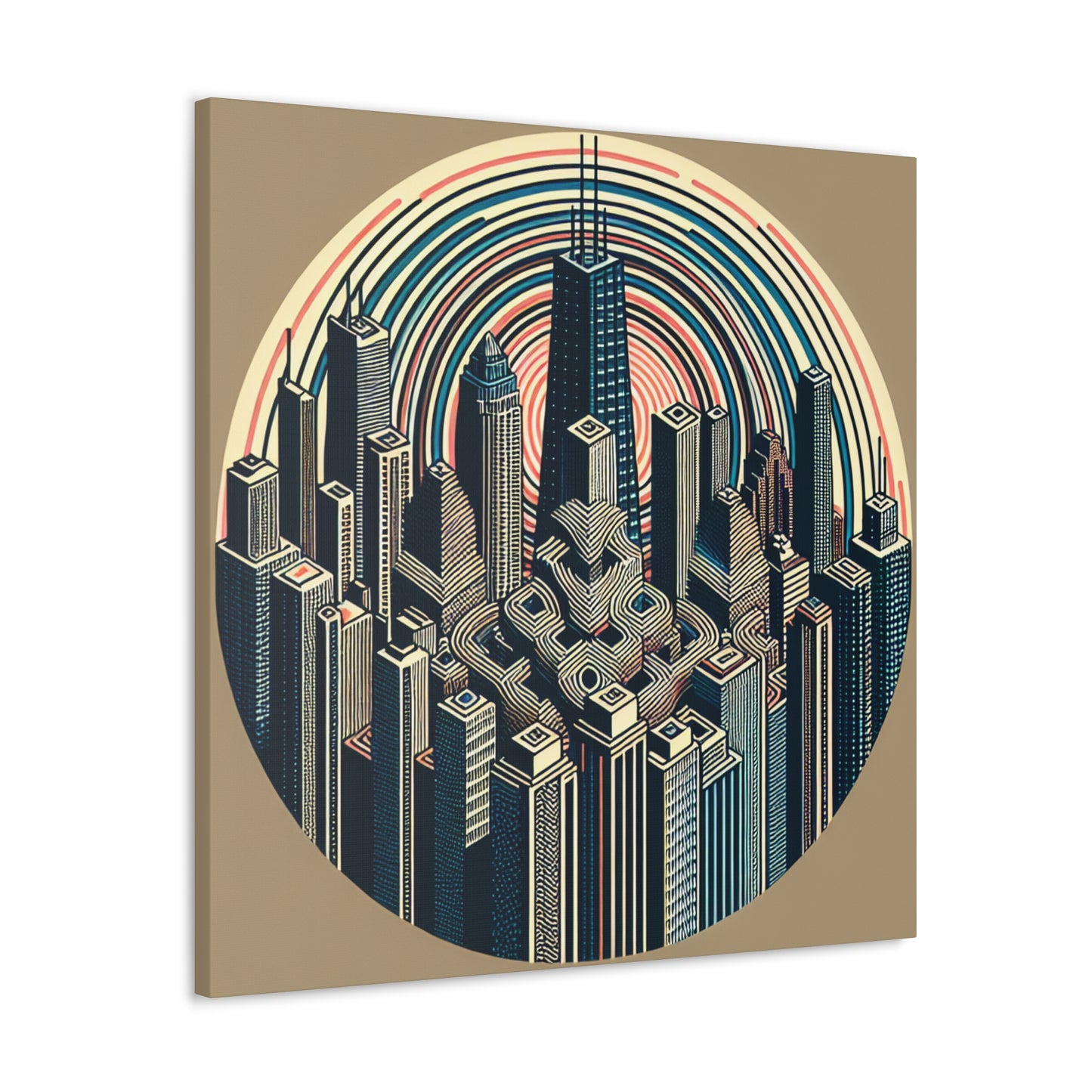 "Urban Symphony: Windy City" - Canvas