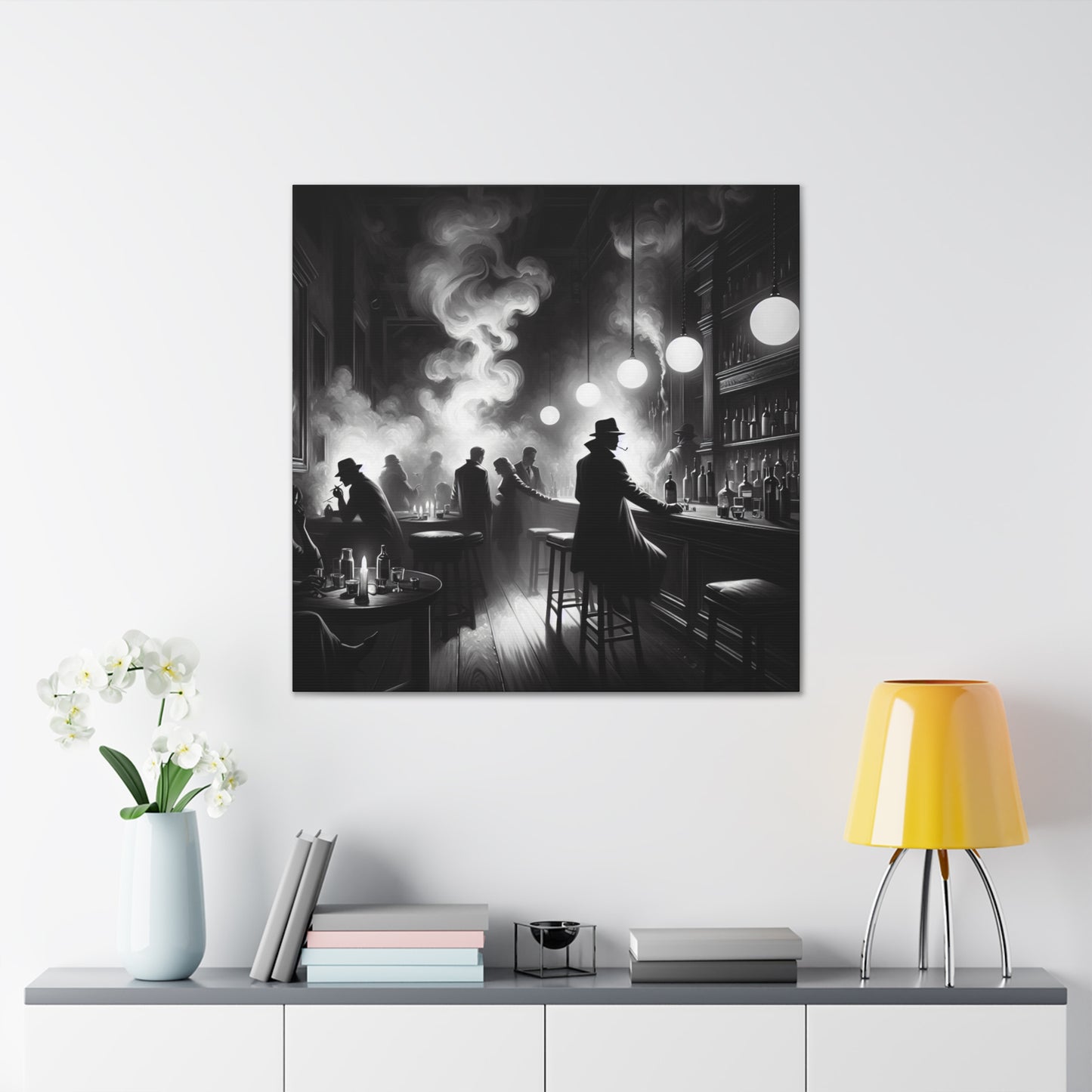 Misty Tavern Revelry - Canvas