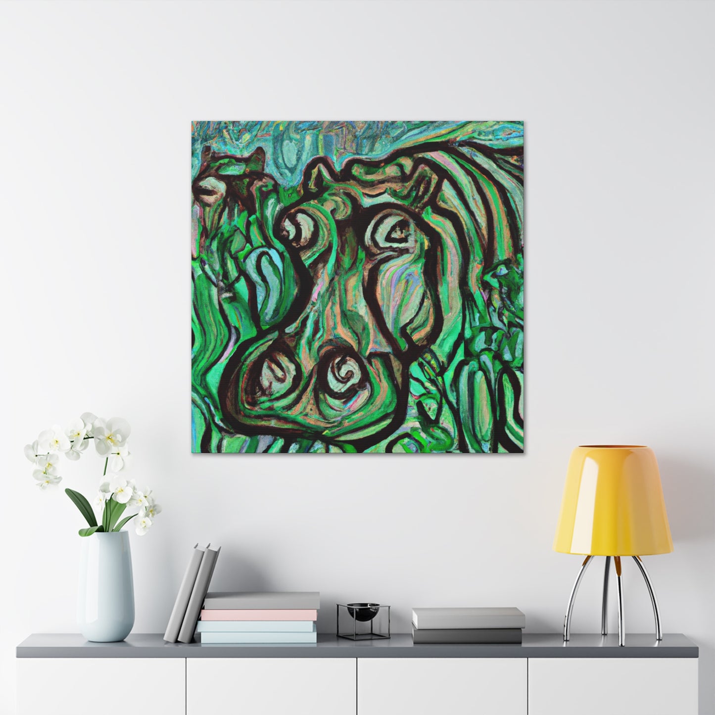 "The Hippo's Dreamscape" - Canvas