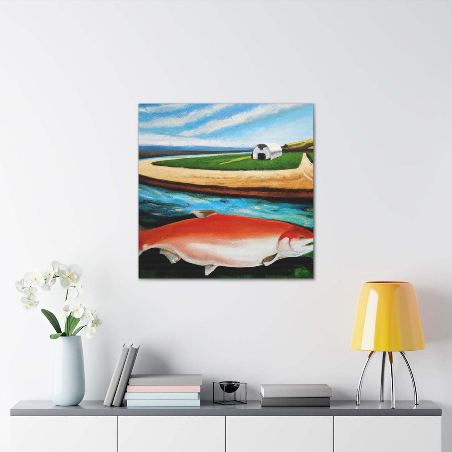 Salmon in a Dream - Canvas