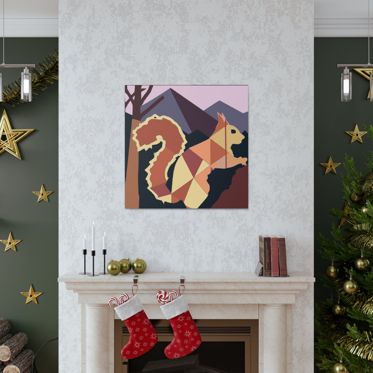 Squirrel in Deco Style - Canvas