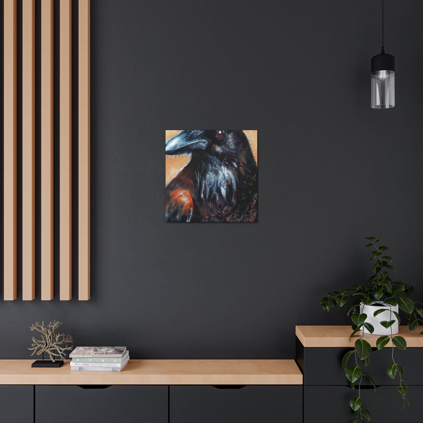 American Crow Realism. - Canvas