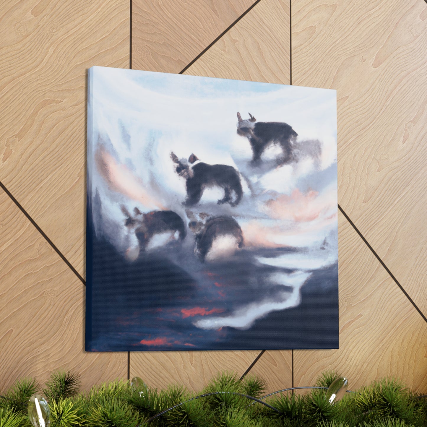 Opossum in Twilight. - Canvas