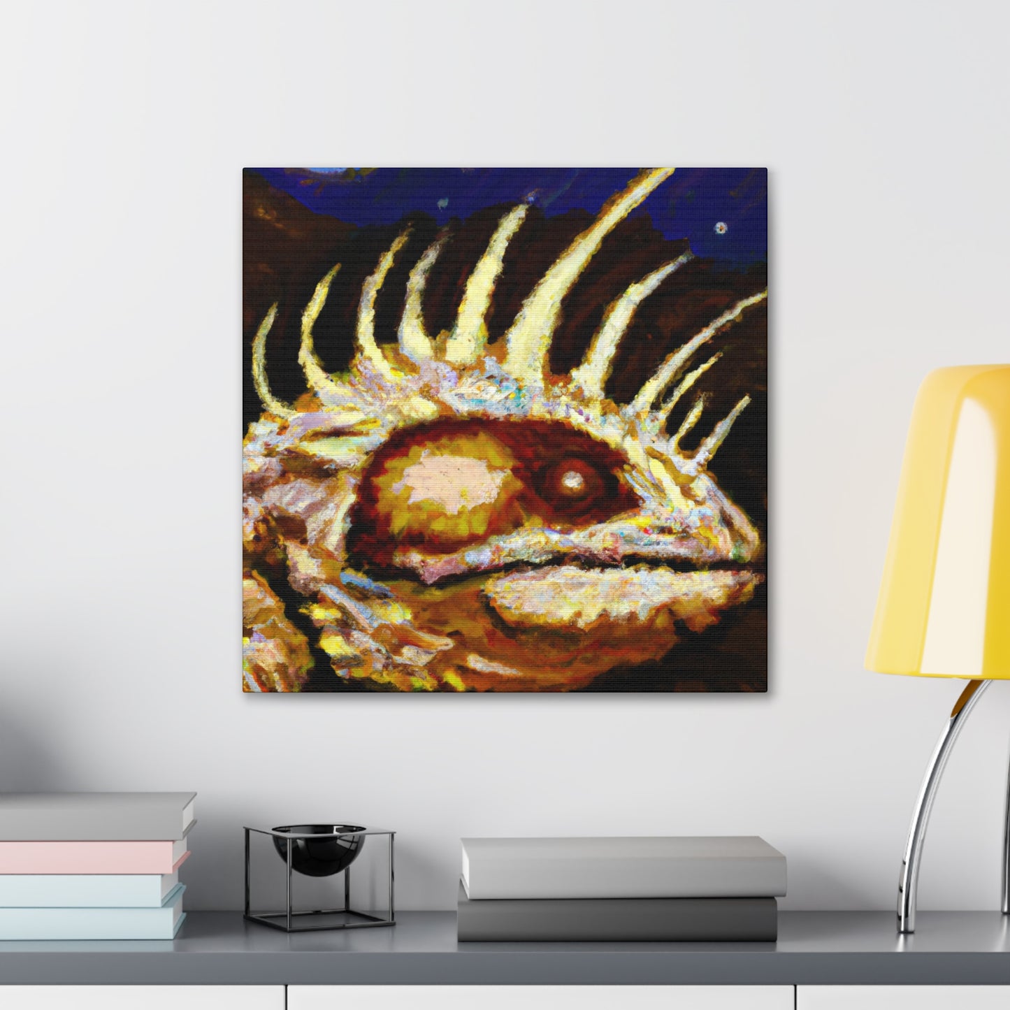 "Horned Lizard Impressionism" - Canvas