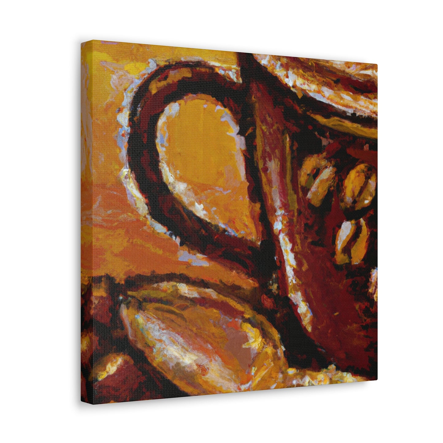 "Coffee: Impressionistic Sip" - Canvas