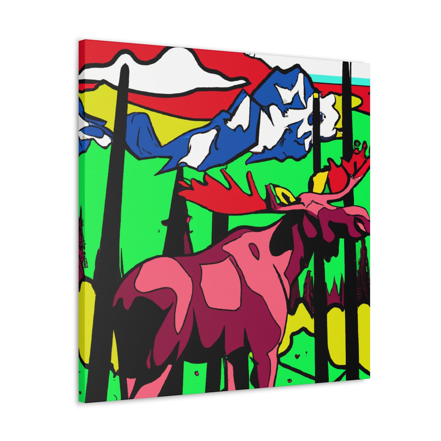 Moose in Pop Art - Canvas