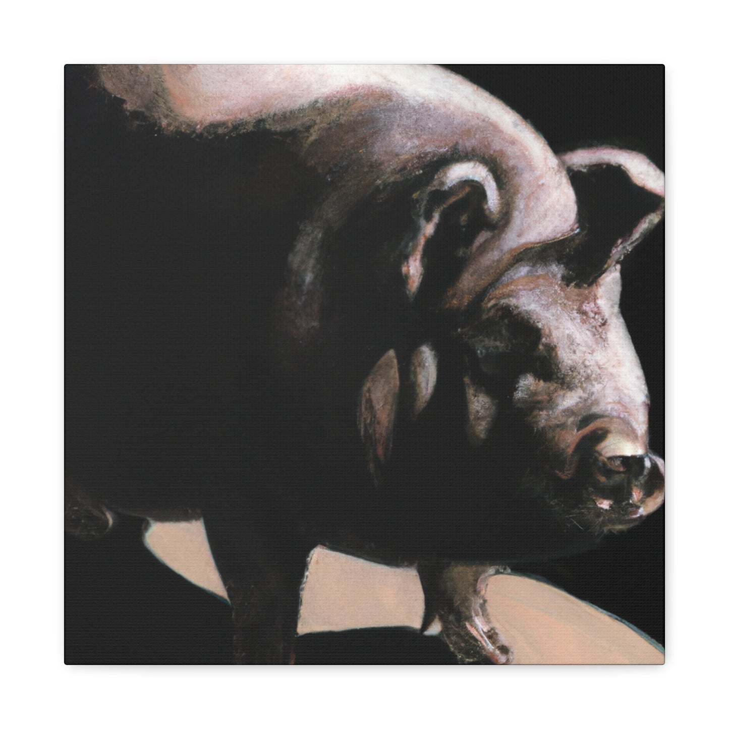 "Pot Belly Pig Euphoria" - Canvas