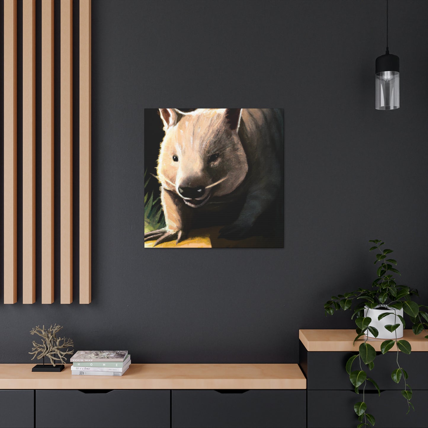 "Wombat in Art Deco" - Canvas