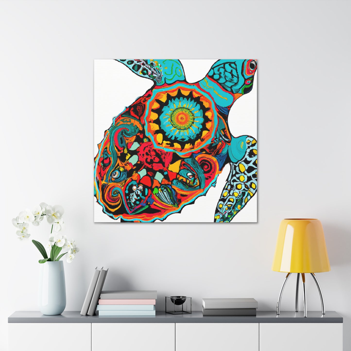 "Sea Turtle Groove Scene" - Canvas