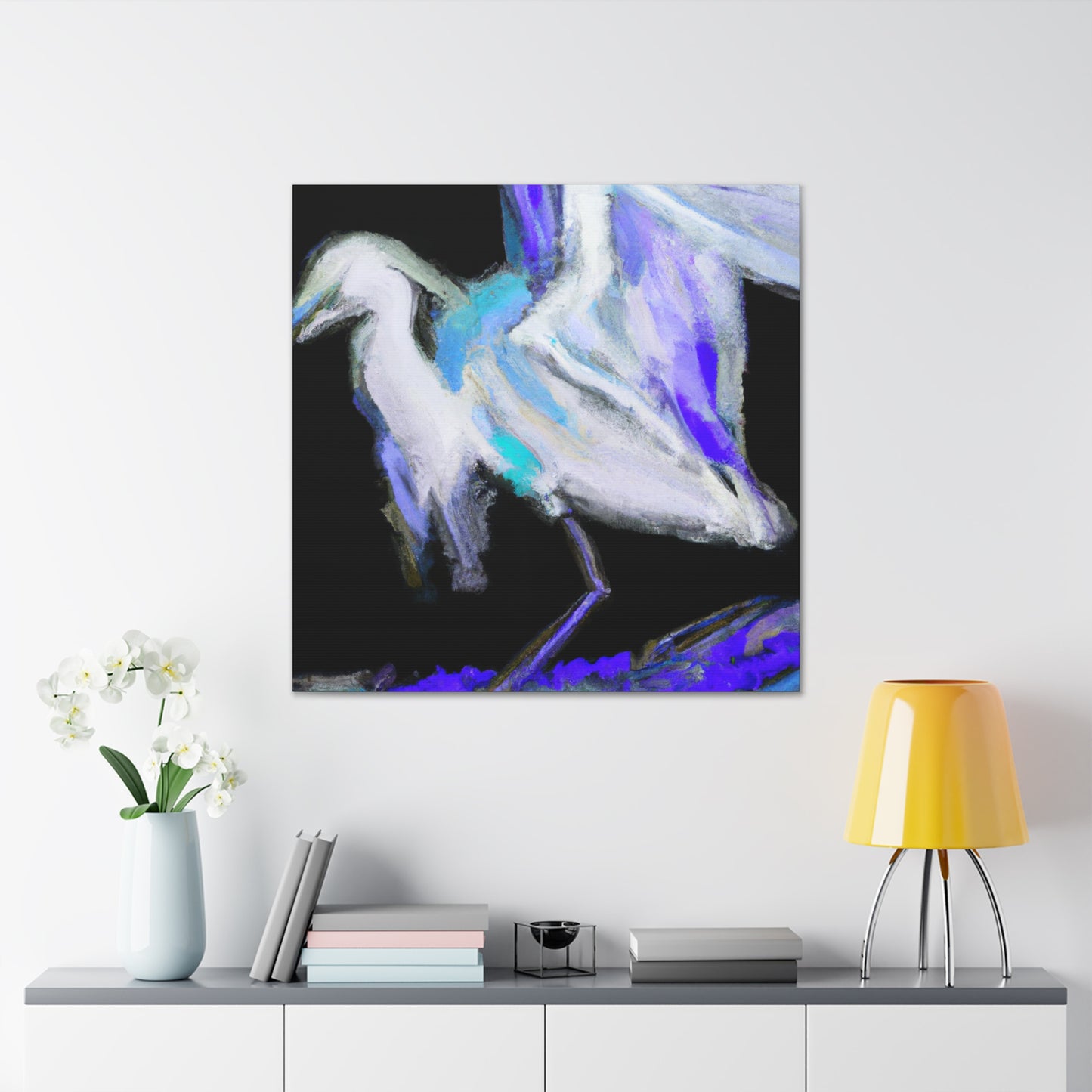 "Snowy Egret Reverie" - Canvas