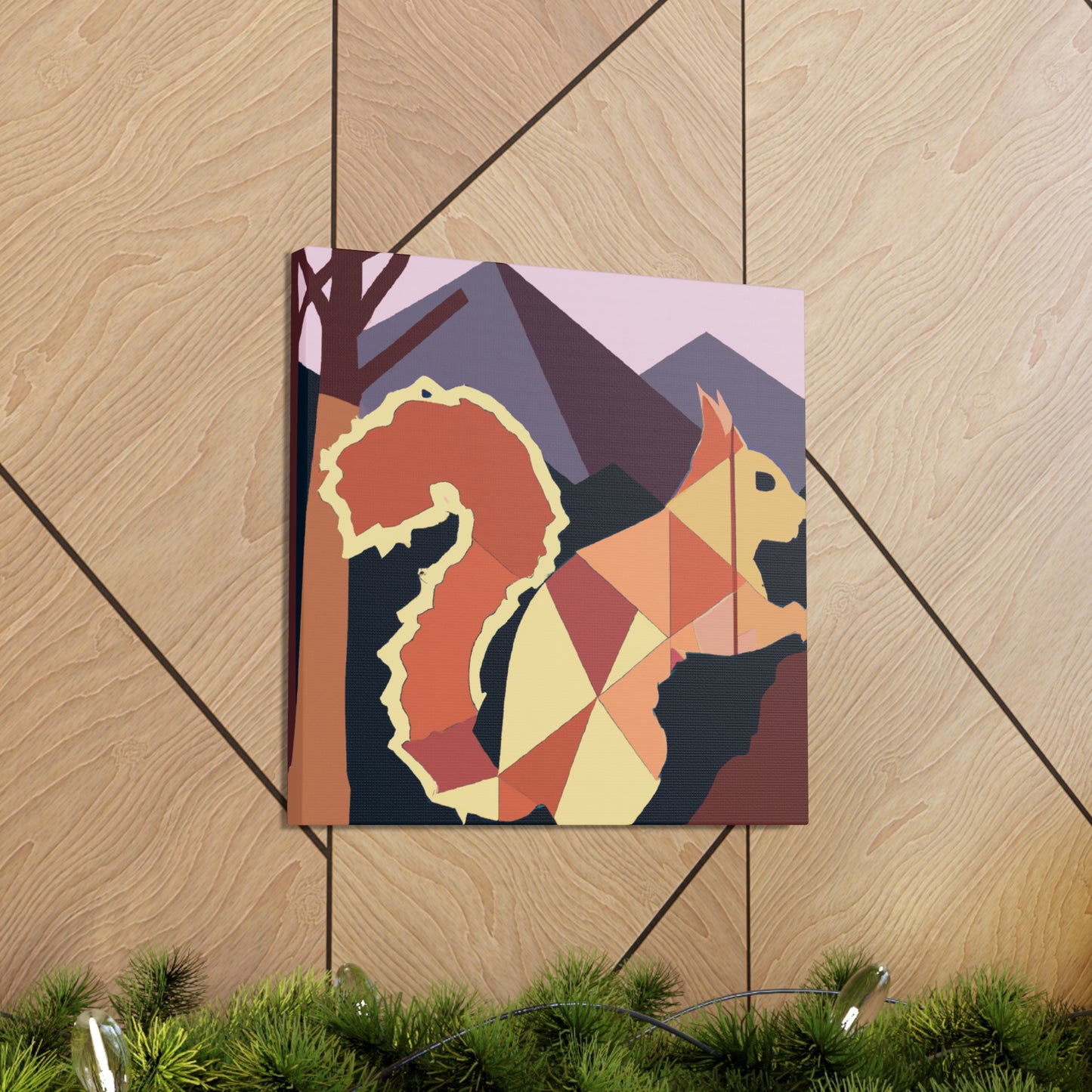 Squirrel in Deco Style - Canvas