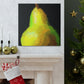 Pear in Metallic Gold - Canvas