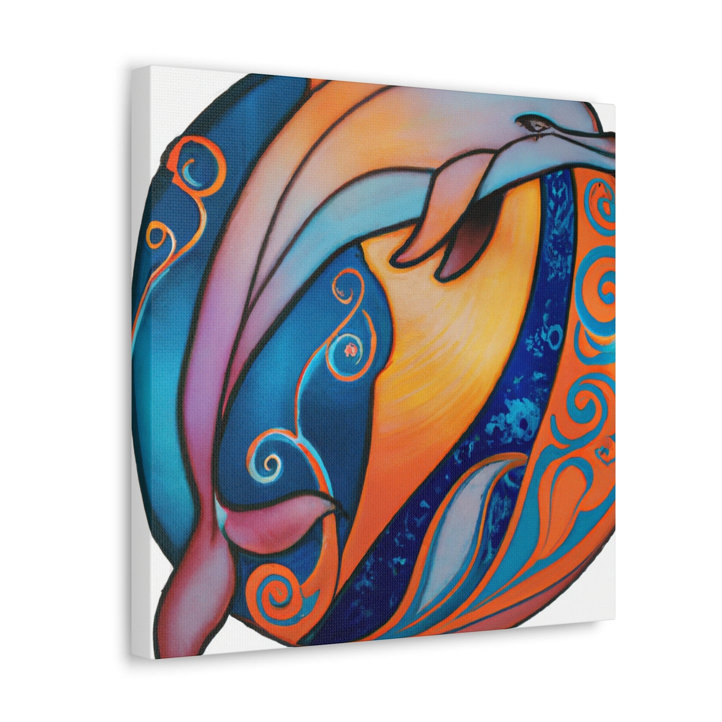 "Dancing Dolphin Splendor" - Canvas