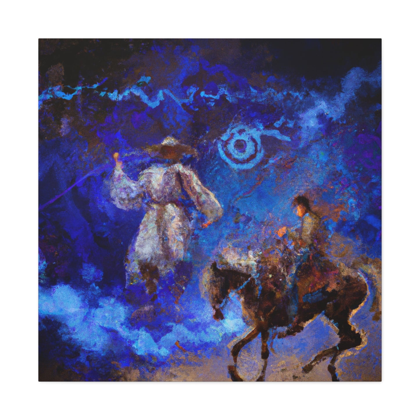 "Cowboy Wild West Ride" - Canvas