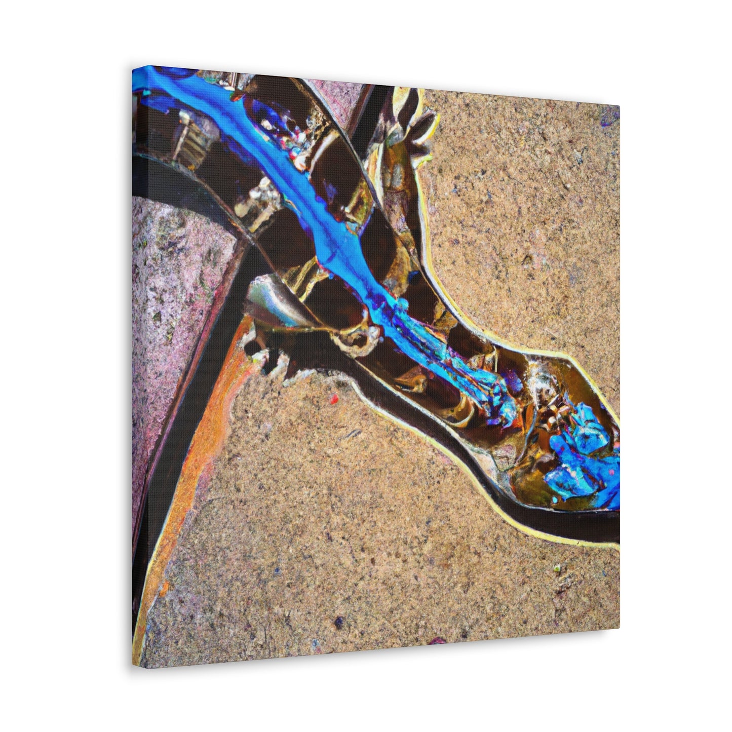 Blue-Tongue Skink Mosaic - Canvas