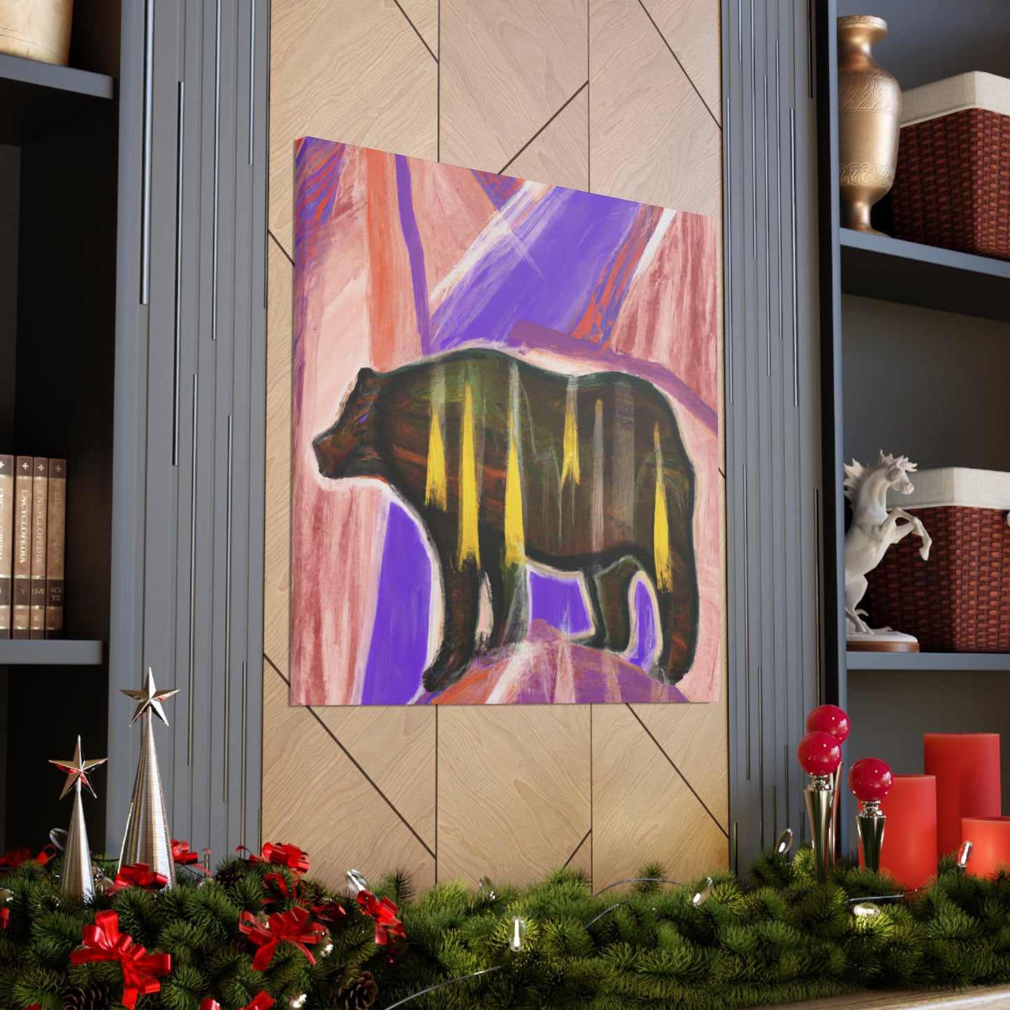 "Brown Bear and Glamour" - Canvas