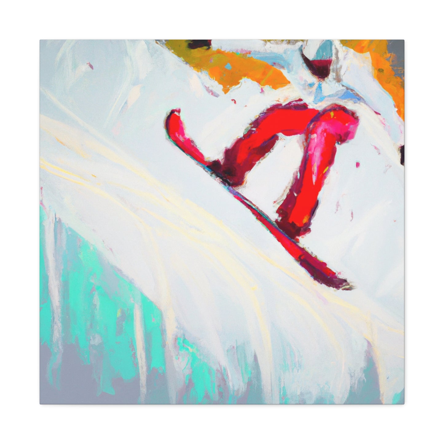 "Snow Boarding Expressionism" - Canvas