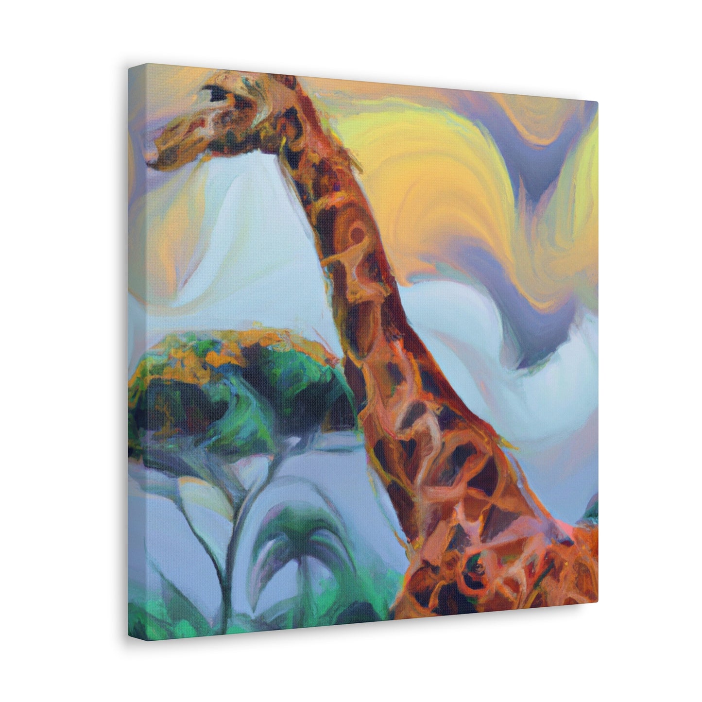 Giraffe in Hyperrealism - Canvas