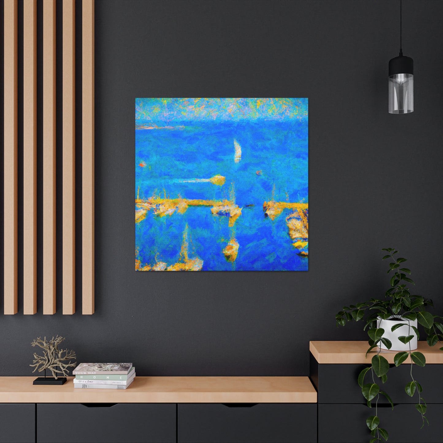 Marina in Impressionist Light - Canvas