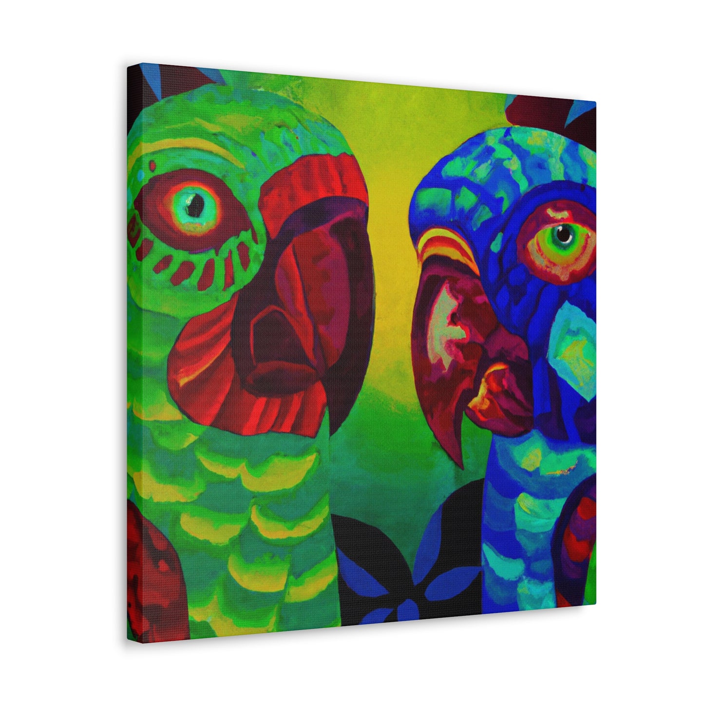 " Amazon Parrots Ablaze" - Canvas