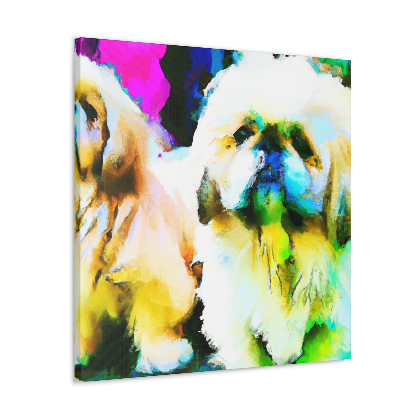 "Pekingese at Play" - Canvas