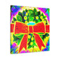 "Wreath of Colorful Joy" - Canvas