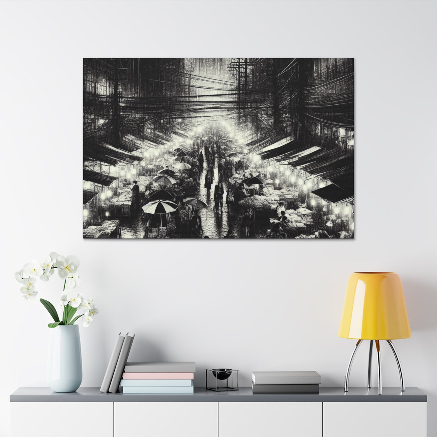 "Luminous Urban Extravaganza" - Canvas