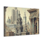 "Golden City's Rococo Splendor" - Canvas