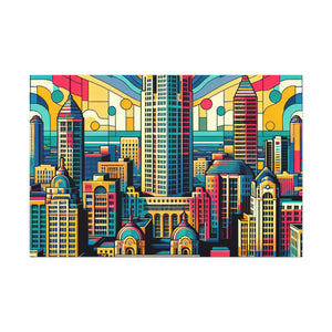 "Urban Splendor: Roaring Indianapolis" - Canvas