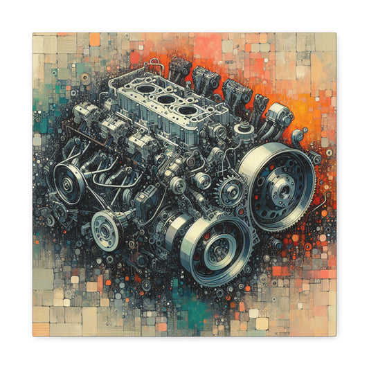 "Chiseled Mechanical Symphony" - Canvas