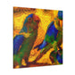 "Conures in Impressionism" - Canvas