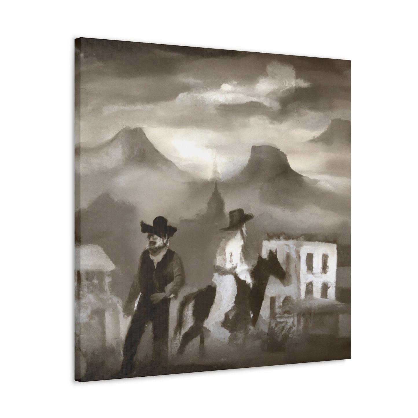 Frontier Town Reflection - Canvas