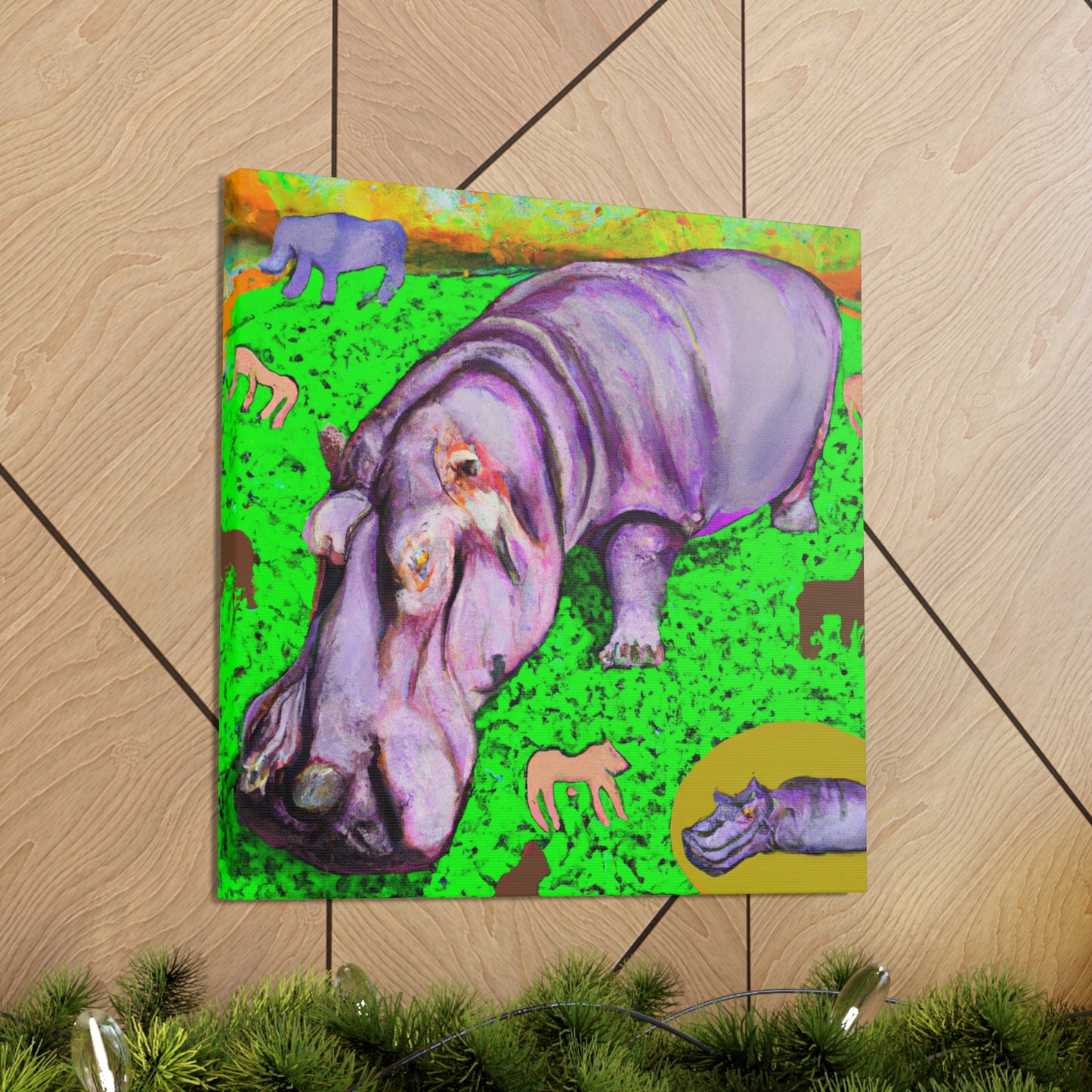 "Hippopotamus in Dreamland" - Canvas