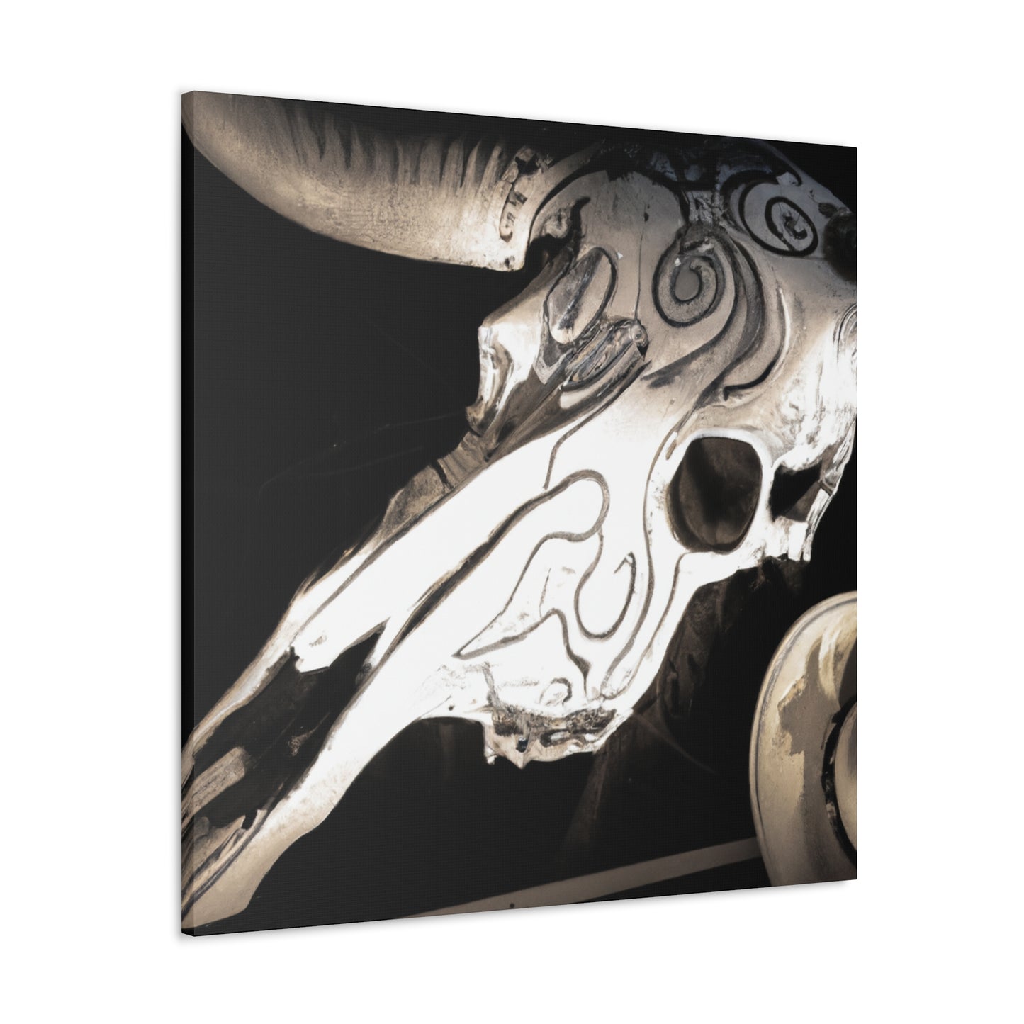 Cow Skull Regal Splendor - Canvas