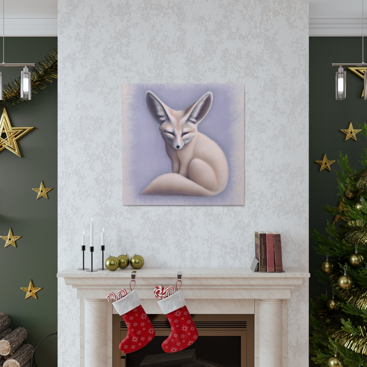 Fennec Fox Art Deco - Canvas