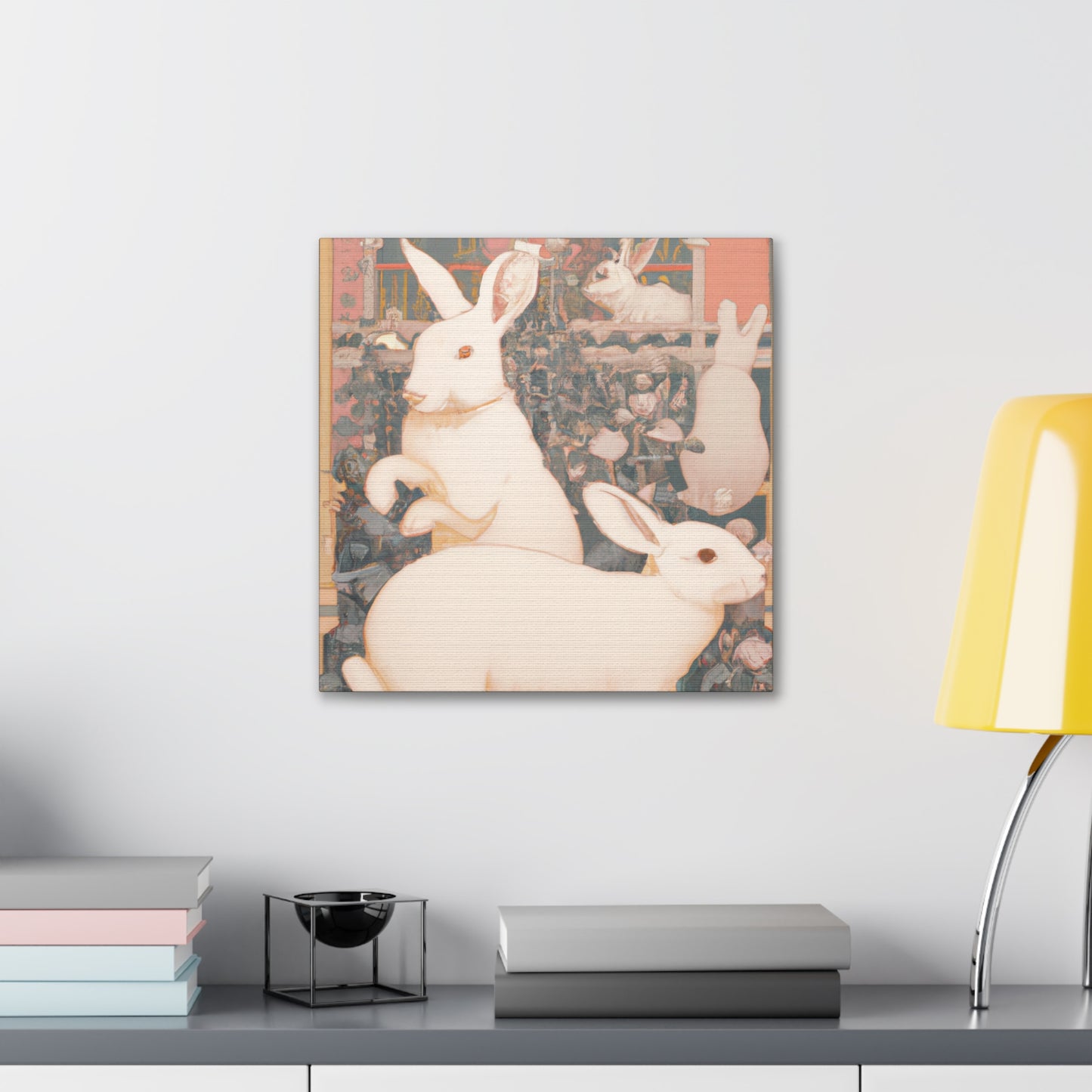 Rabbit in Springtime. - Canvas