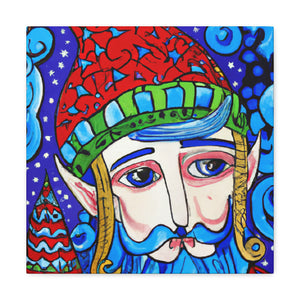 "Elf with a Flying Hat" - Canvas