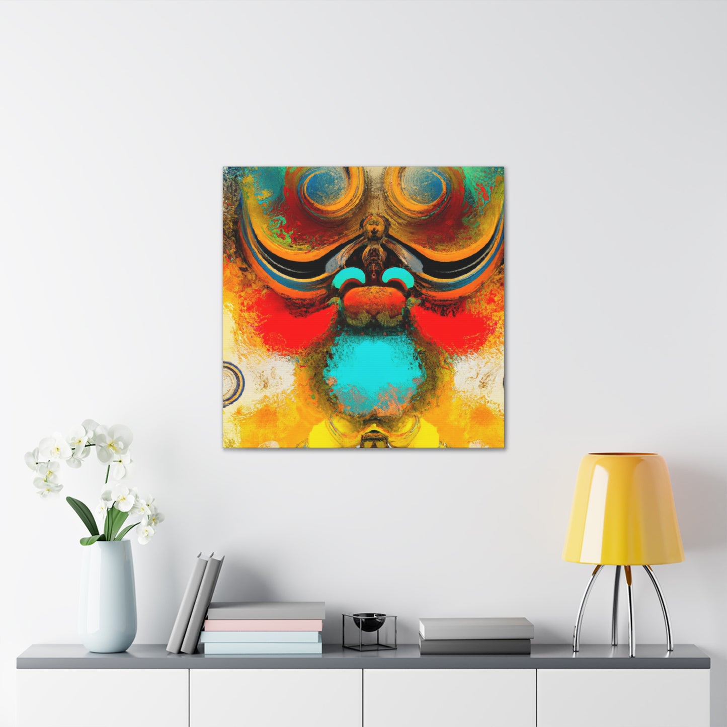 "Glowing Techno Geyser" - Canvas