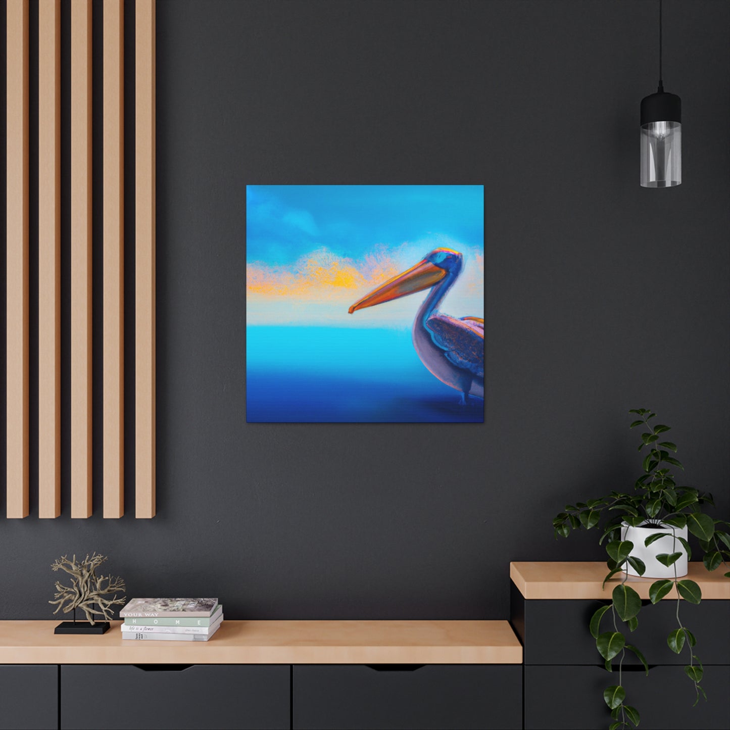 Pelican in the Skies - Canvas