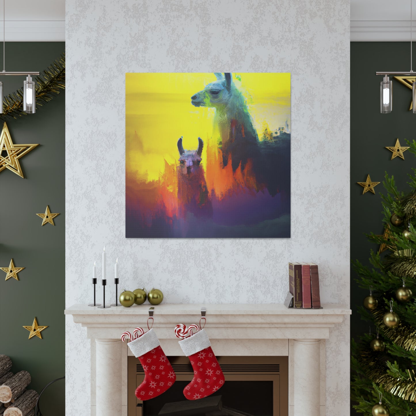 Pensive Llama Dreamscape - Canvas