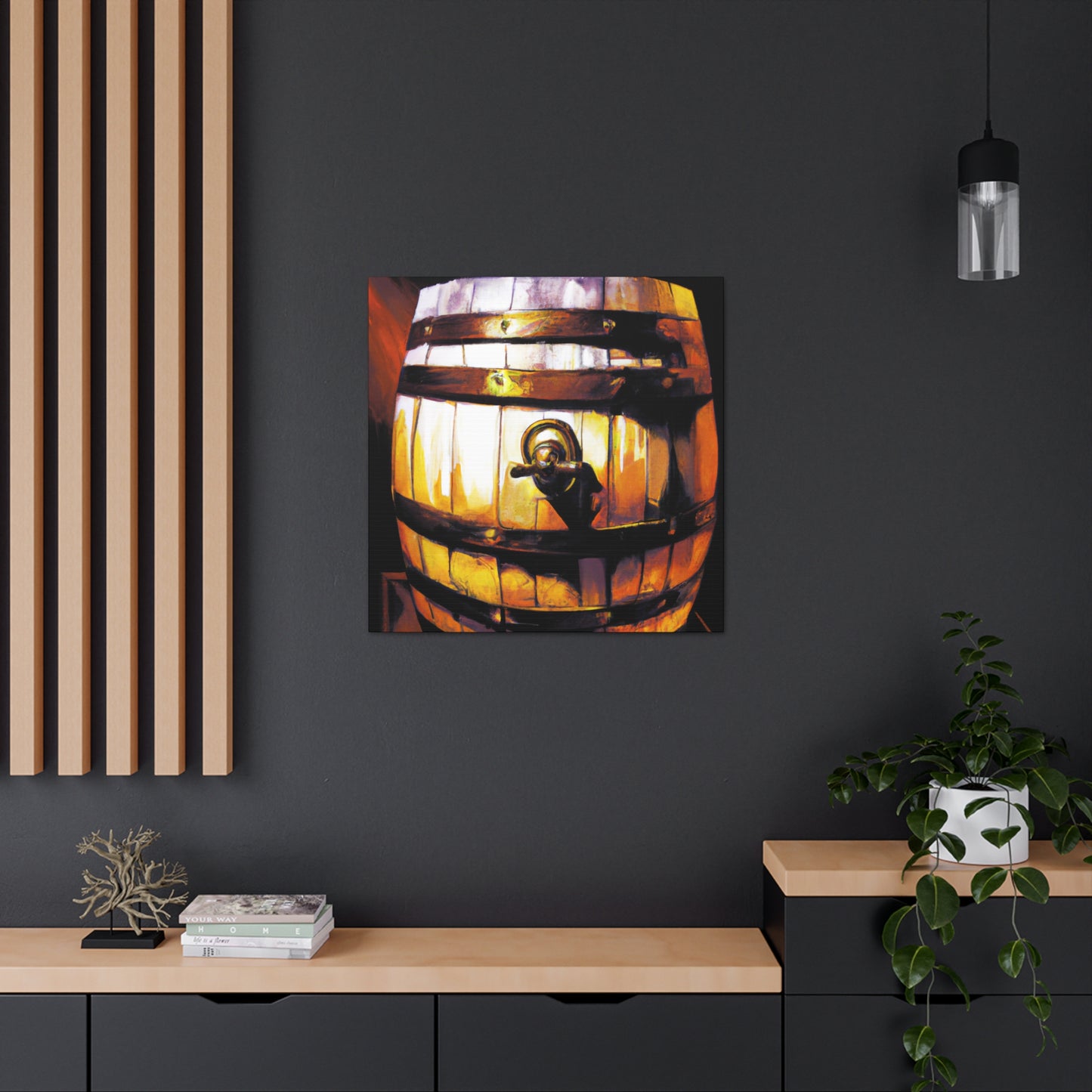 Whiskey Barrel Splendor - Canvas