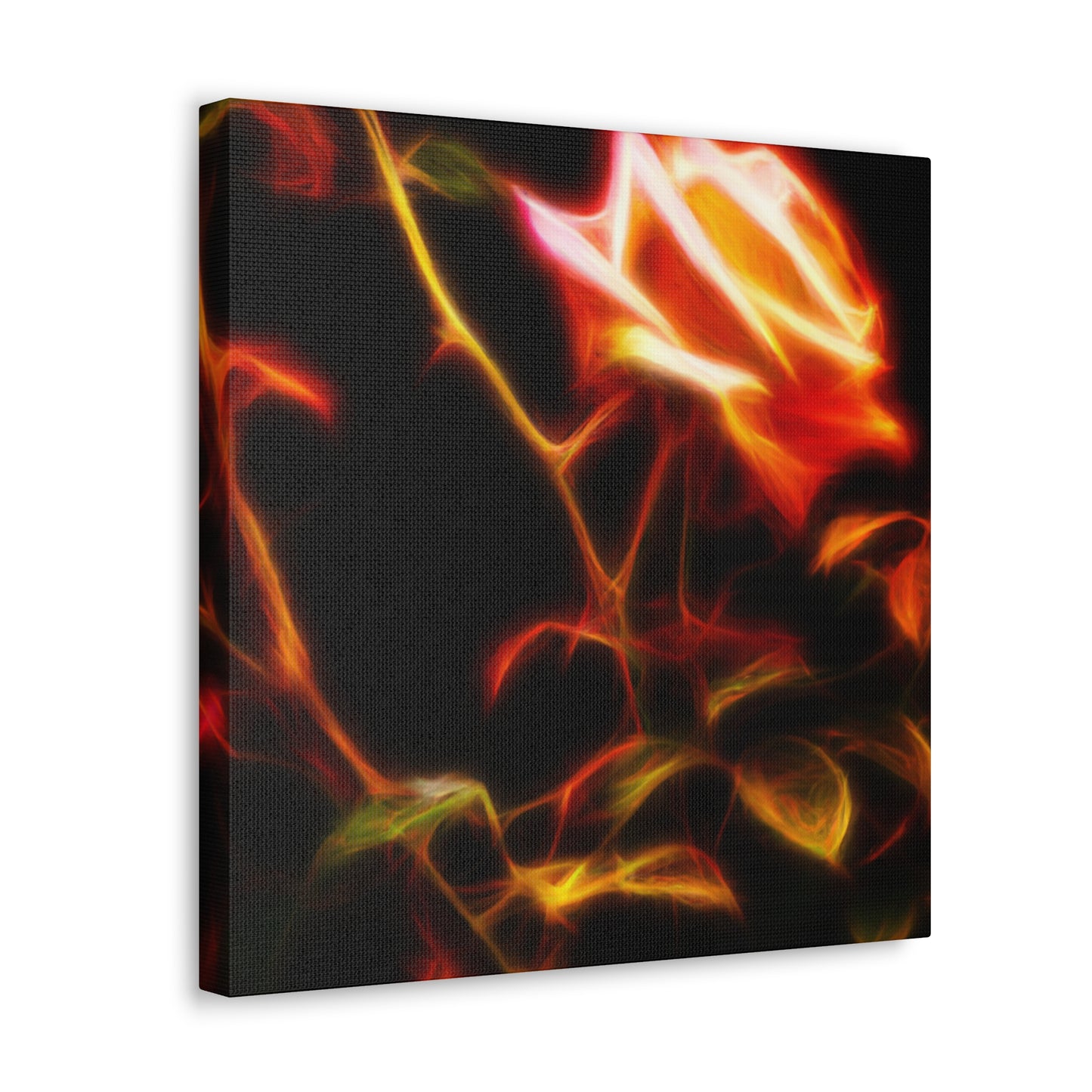 Rose in Vibrant Reds - Canvas