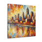 City in Vivid Hues - Canvas