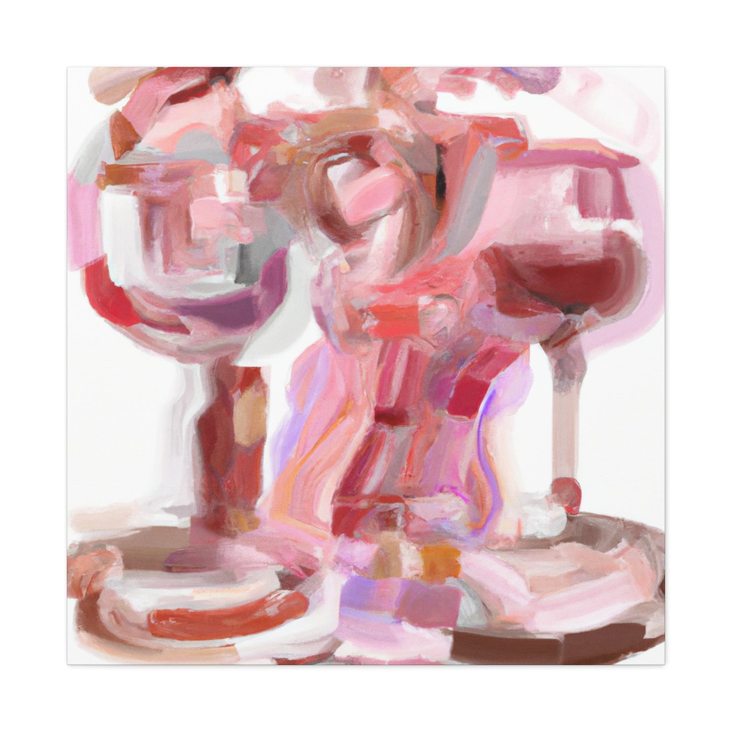 "Vintage Wine Expressionism" - Canvas