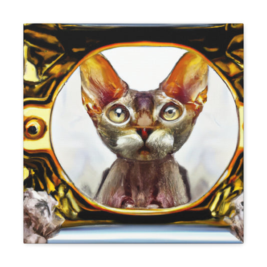 "Surrealistic Devon Rex" - Canvas