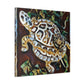 "Box Turtle in Bloom" - Canvas